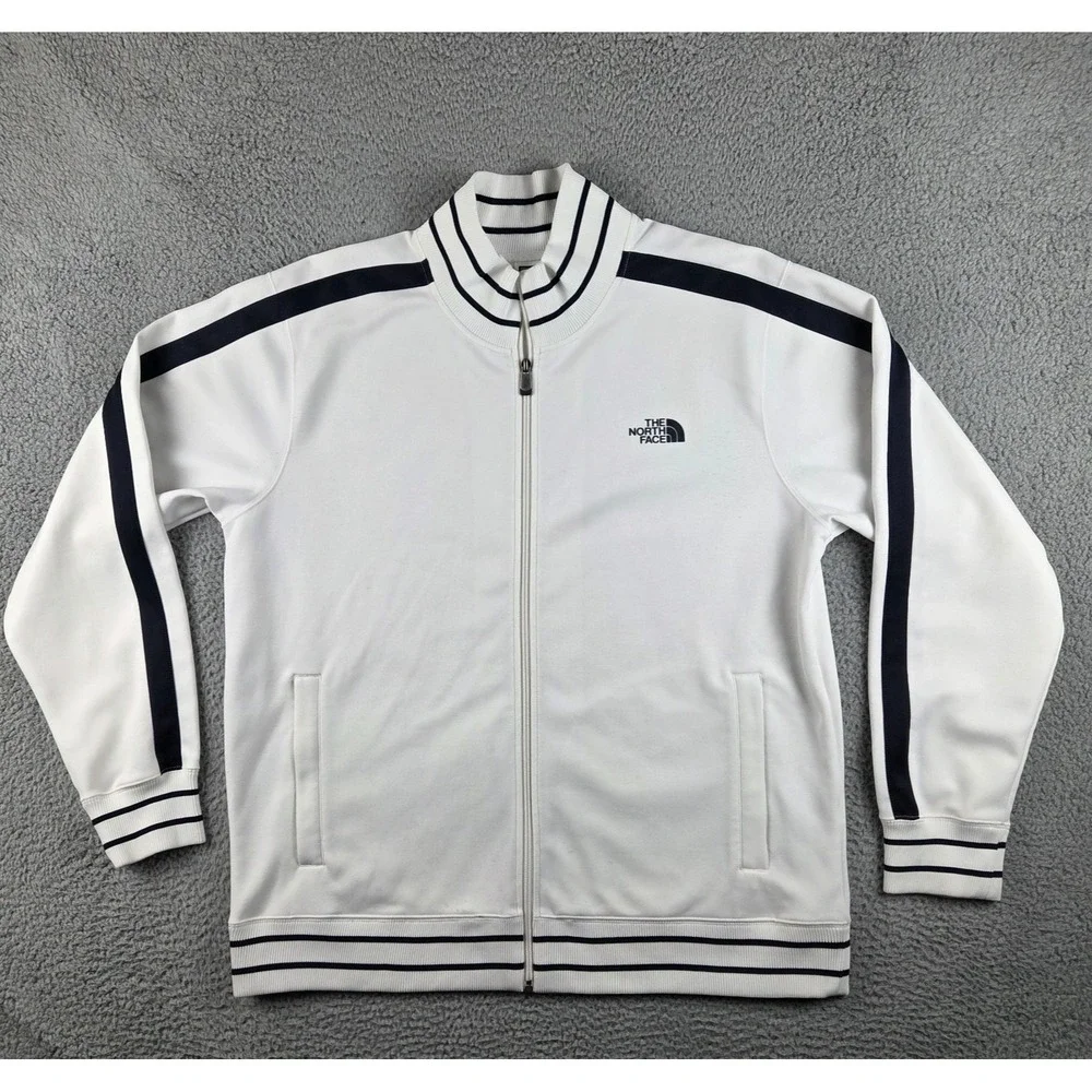The North Face Track Jacket Mens 2XL White Full Zip Retro Y2K‎